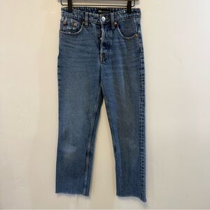Zara Blue Straight Jeans Classic Style sz 2